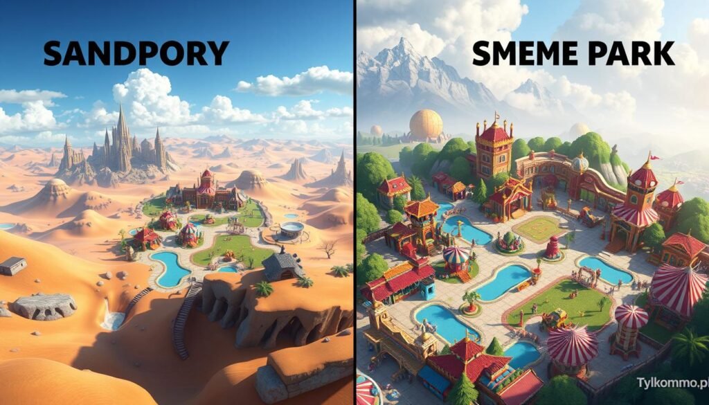 Sandbox vs Theme Park - obszary gry