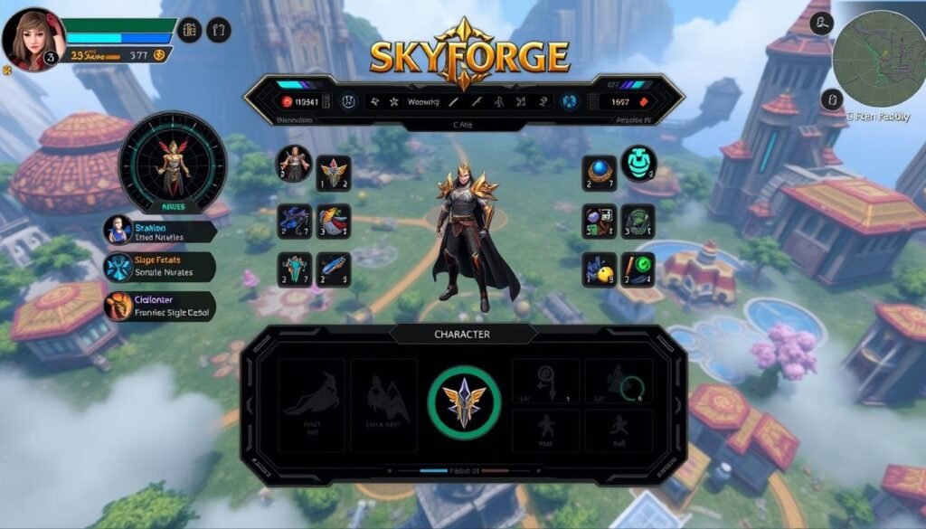 interfejs użytkownika Skyforge